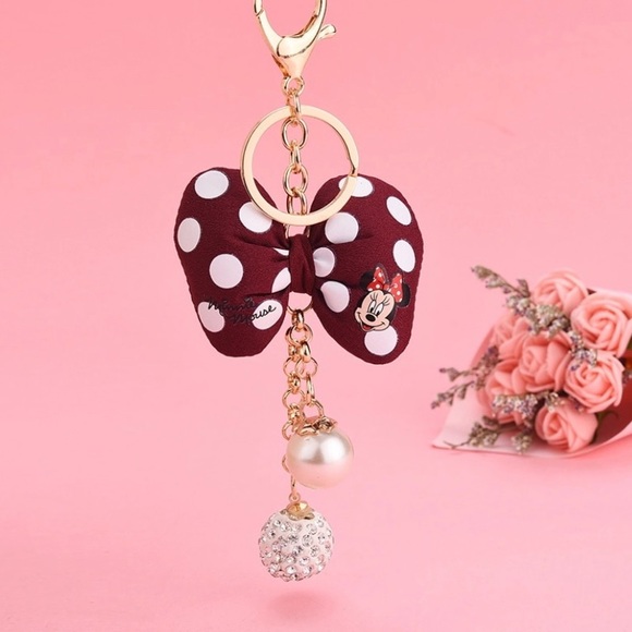 Accessories - Minnie keychain with rhinestone embellishments